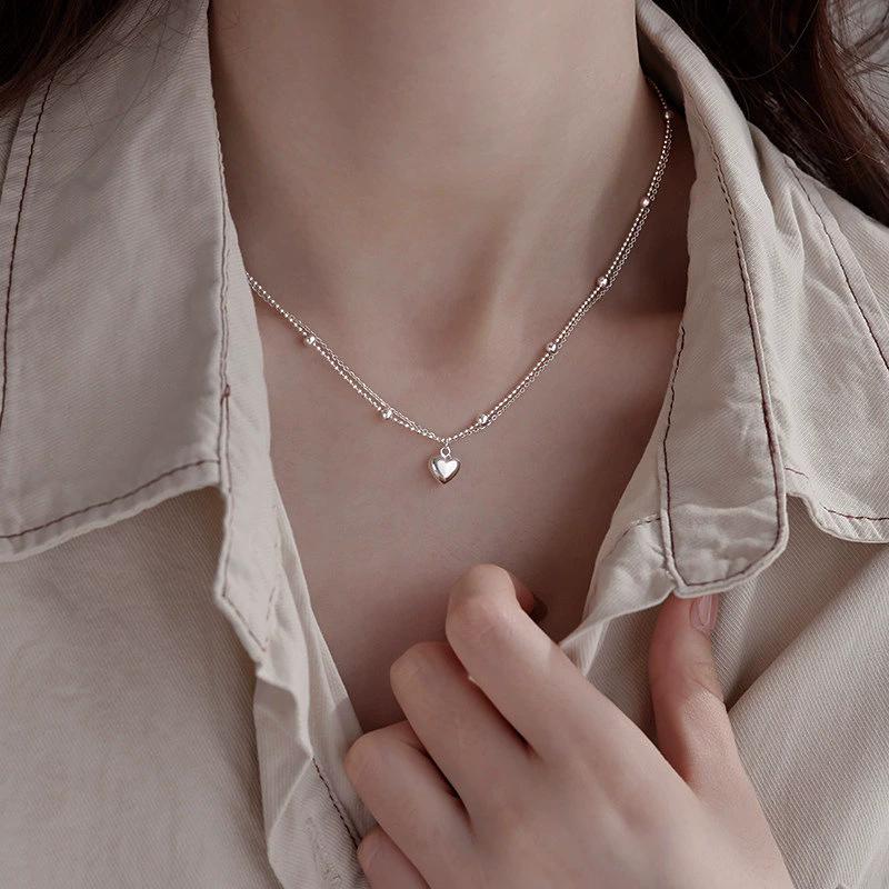 VENTFILLE Colier cu Mărgele Geometrie din Argint Sterling 925 pentru Femei Fată Design Coreean Colier Versatil Bijuterii Dropship Vânzare cu Ridicata