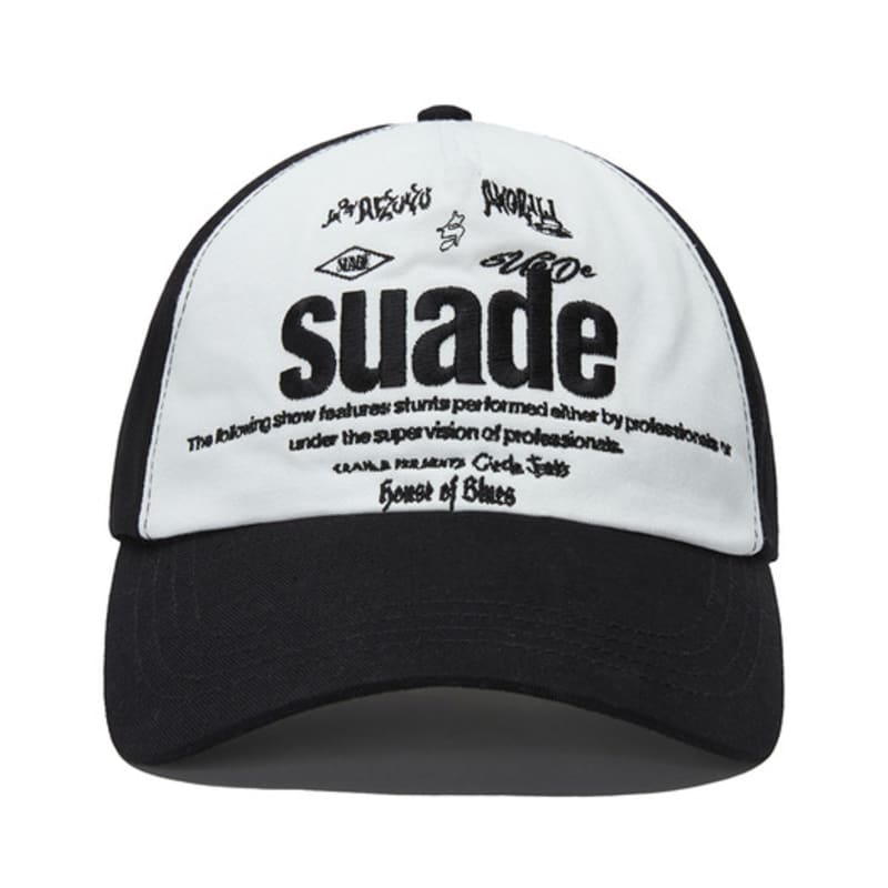 

SUADE MIXED LOGO BALL CAP [WHITE] FREE