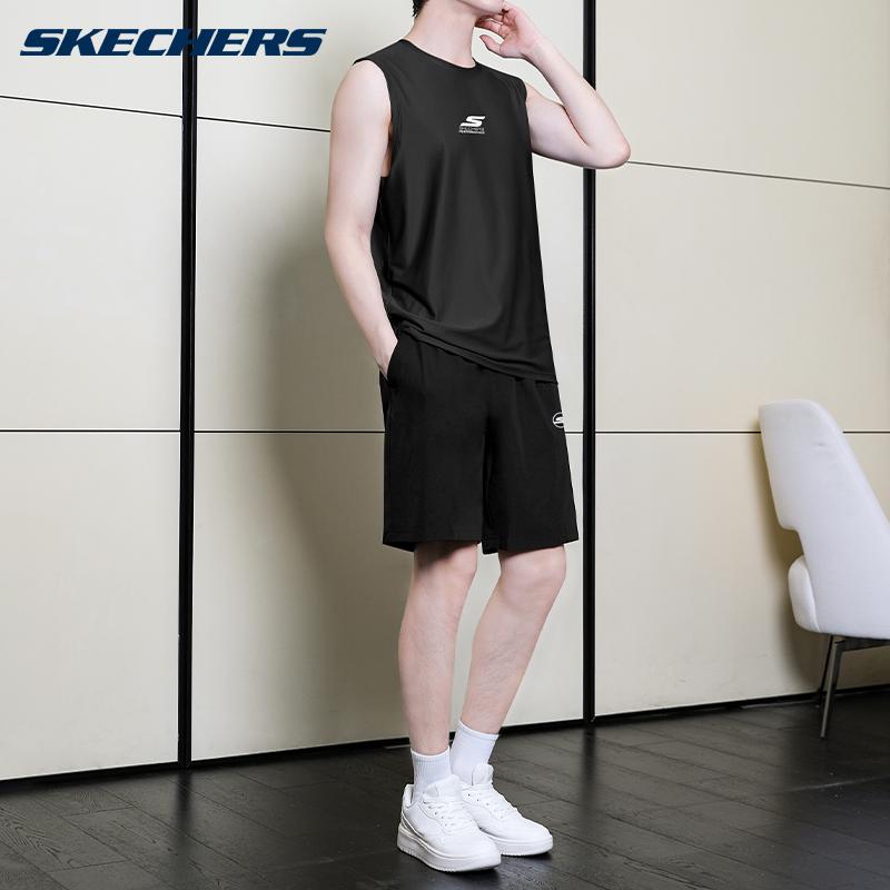Skechers Mens Running Sports Series Breathable Quick-Dry Round Neck Vest Men Tops P225M288-0018