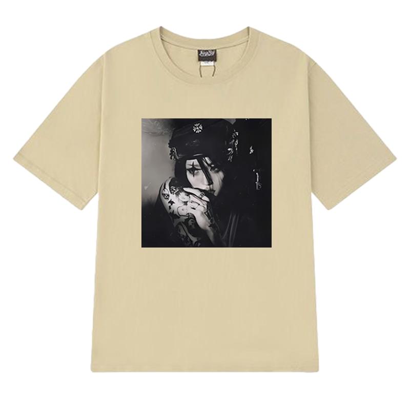 Horká zpěvačka YEULE Evangelic Girl Is A Gun Album Tričko Pánské Dámské vintage Oversized trička s krátkým rukávem Unisex 100% bavlna Topy