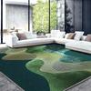 Modern Wave Pattern Green Carpet - Non-slip Soft Carpet for Living Room Bedroom - Eco-friendly Home Decor (Multiple Sizes)"