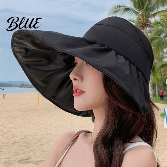 Sunshade Hat for Face Protection Women Sun Bucket Hat Wide Brim Summer Foldable Beach with UV Cap Breathable Outdoor Travel Comfortable Hiking