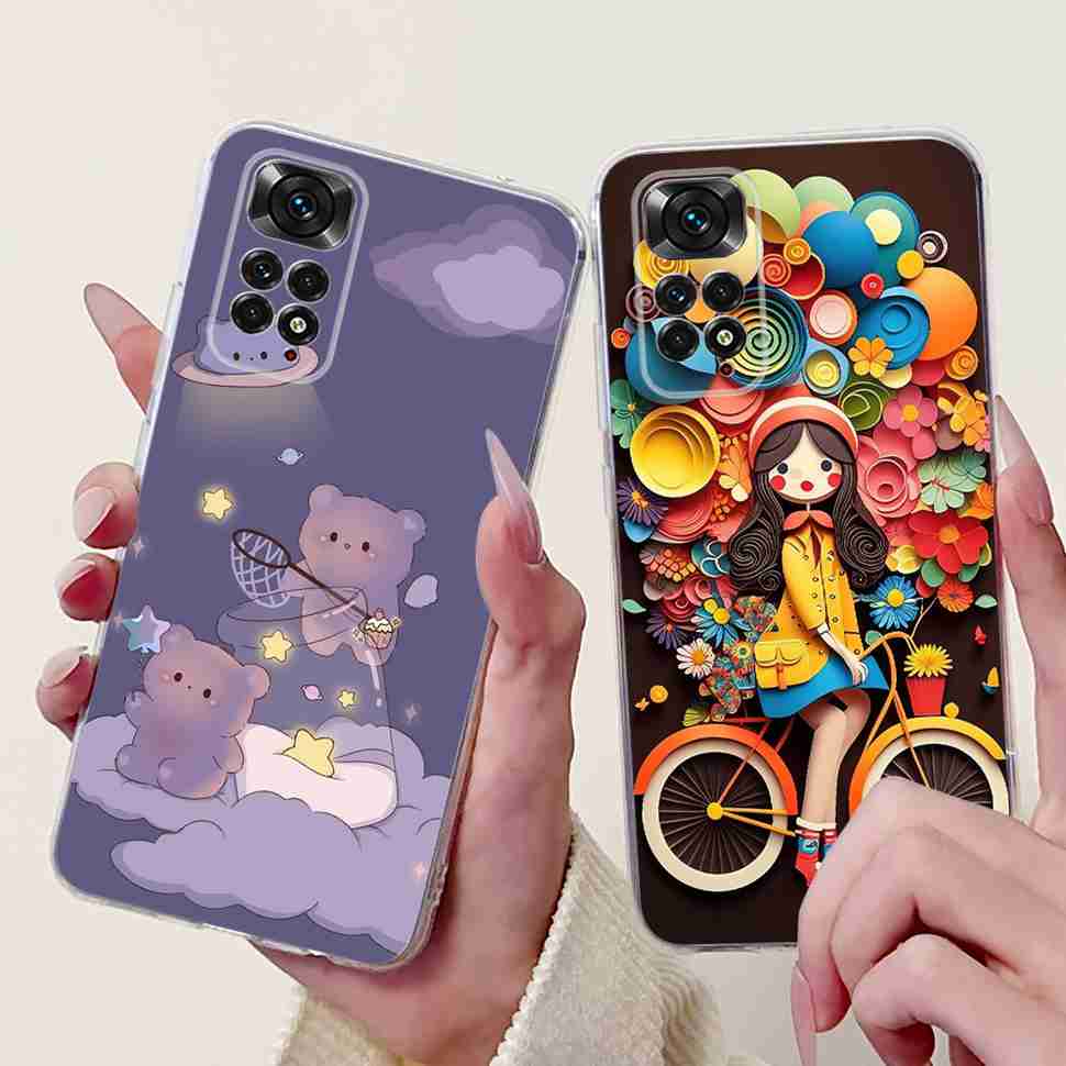 Colourful Flower For Xiaomi Redmi Note 11 4G Case Silicone Soft ShockPoof Back Cover For Redmi Note 11S Note11s Note11 4G Cases