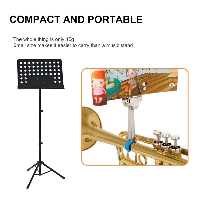 Trumpet Trombone Sheet Music Clip Music Book Clip Trumpet Lyre Clamp Trumpet Music Holder Musical Instruments Accessory