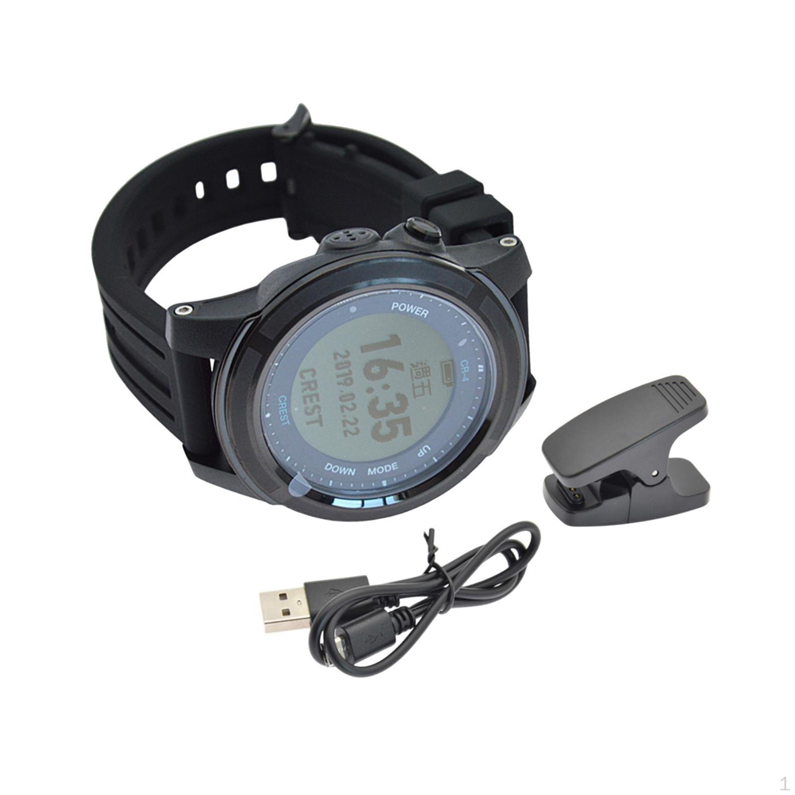 

Часы-компьютер для дайвинга с силиконовым ремешком для подводного плавания с несколькими режимами наручные часы 100M чёрный