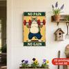 Vintage Power Cat Retro Metal Sign Funny Kettlebell Gym Wall Art Man Cave Bar Garage Decor