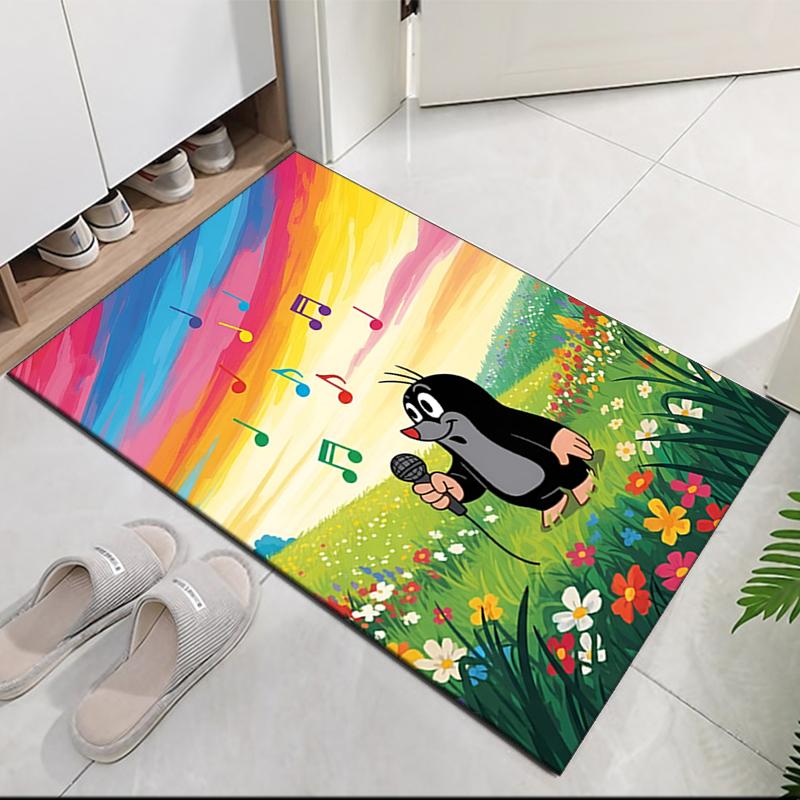 Krtek Printed Carpetrugfor Office Chair Living Room Bedroom Kitchen Room Decor Gifts