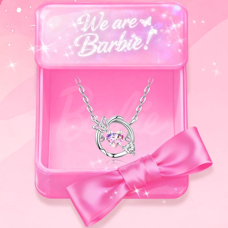 Barbie necklace [Explosion Limited Edition] Love Butterfly Fire Sparkling Crystal Diamond Clavicle Chain Exquisite Atmosphere Gentle Niche Y-Ba2603038