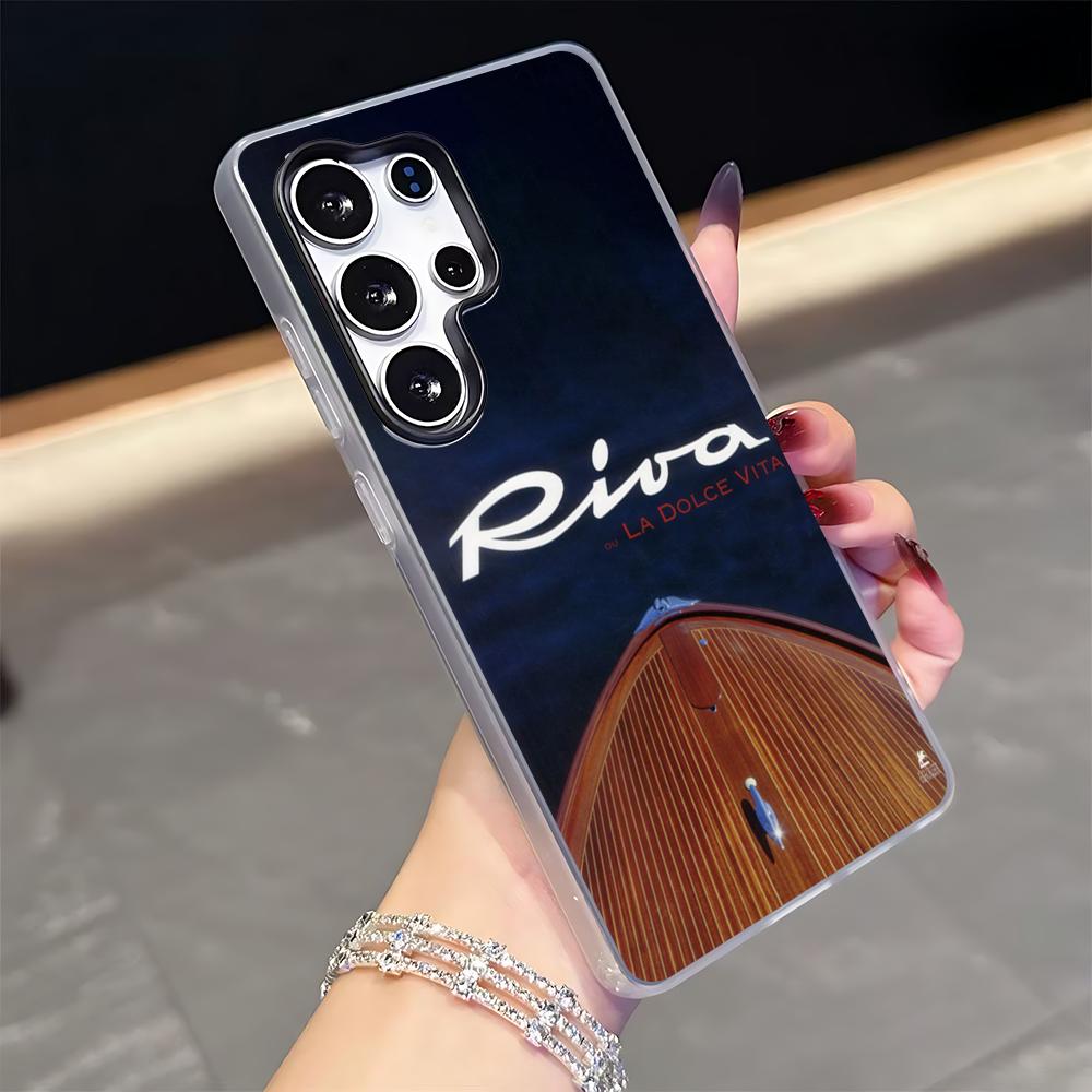 

модный Чехол для телефона RIVA Yacht для Samsung S26 S25 S24 S23 S22 S21 FE Plus Ultra Черный 2-в-1 Гелевый силиконовый чехол Galaxy S21 FE 5G