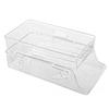 Refrigerator Beverage Holder Automatic Rolling Refrigerator Organizer Box 2-Layer Can Holder Dispenser Clear Stackable Can