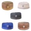 Kufi Hat Embroidery Taqiah Skull Cap Headwrap Prayer Beanie Headwear Eid Gift