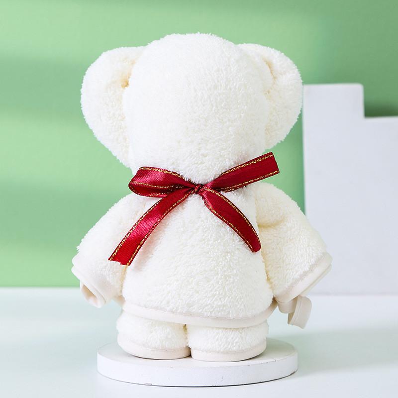 Coral Fleece Bear Towels Gift Set With Plush Hand Towels For Weddings And Birthdays