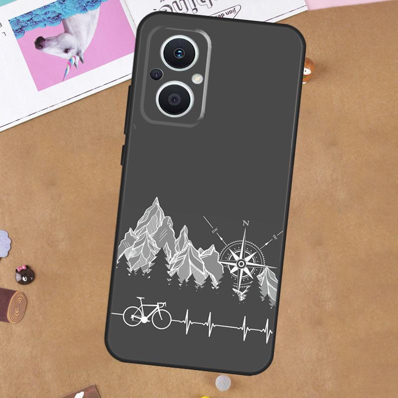 MTB Mountain Bike Cycling Bicycle Case For OPPO Reno 8T 4Z 5Z 11F 8 10 11 Pro 5 6 7 Lite OPPO Find X6 Pro X2 X3 X5 Lite Cover