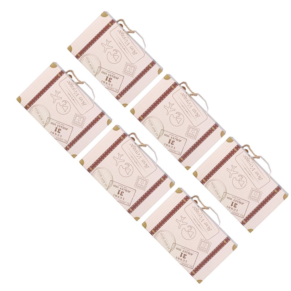 50pcs/ Set Novel Suitcase Elegant Portable Cardboard Candy Gift Box Wedding Party Birthday