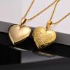 Heart Locket Necklace For Women Stainless Steel Jewelry Custom Photo Frame Memory  Love Pendant For Valentine's Day Gift
