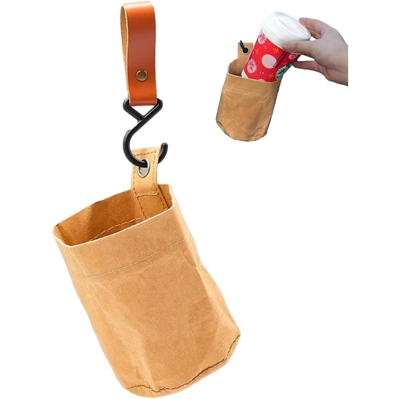 

Odor Control Car Trash Bin Foldable Washable Kraft Organizer Bag with Umbrella Holder Interior Vehicle Waste Management