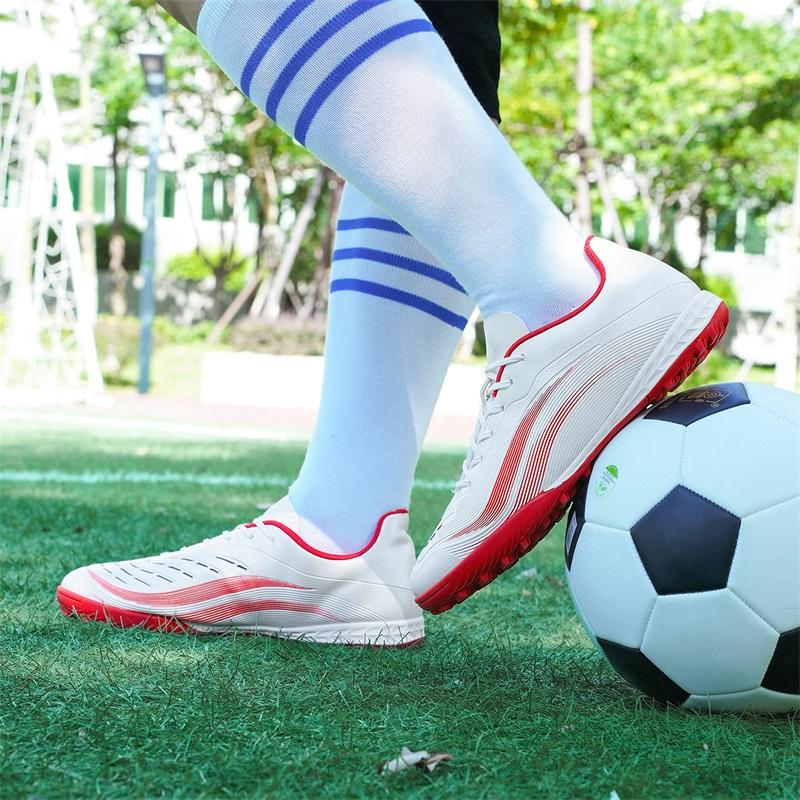 Professional Mens Soccer Shoes  Hombre TF Broken Nail Short Nail Outdoor Sports Shoes Artificial Turf Grip Training Shoes