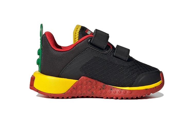 Adidas Sport Dna Comfortable And Trendy Low top Sports Casual Shoes Black Red Yellow Infant And Toddler HQ1309