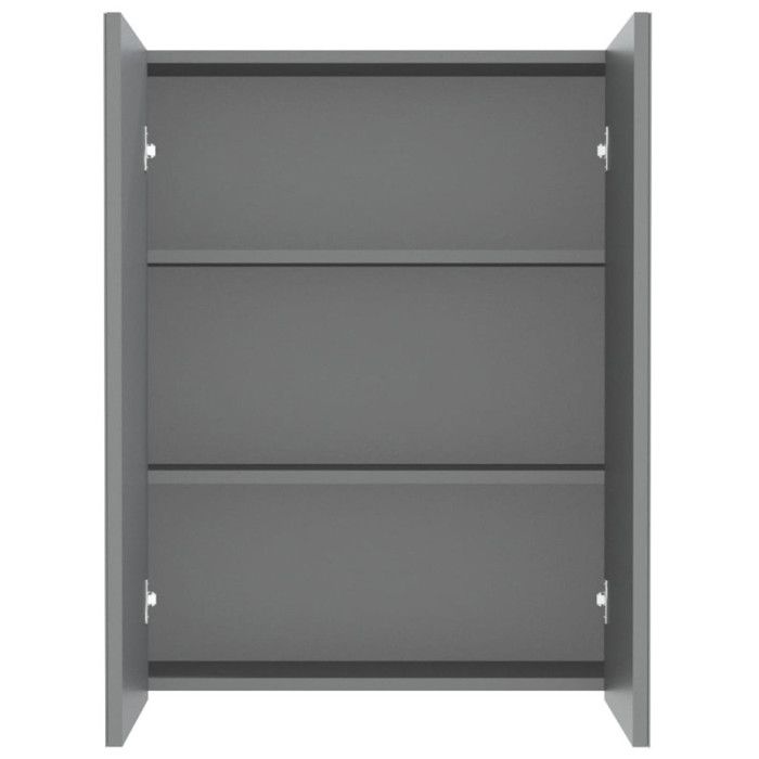 VidaXL Bathroom Mirror Cabinet 60x15x75 Cm MDF Anthracite