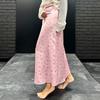 2026 Satin Printed Skirts Women High Waist Long Skirts Summer Midi A-line Skirts Women Office Elegant Women's Loose Skirts