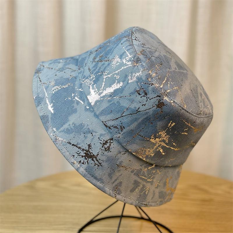 Korean Of Version The Small Fashion Print Fisherman Hat Womens Sun Sunscreen Hat