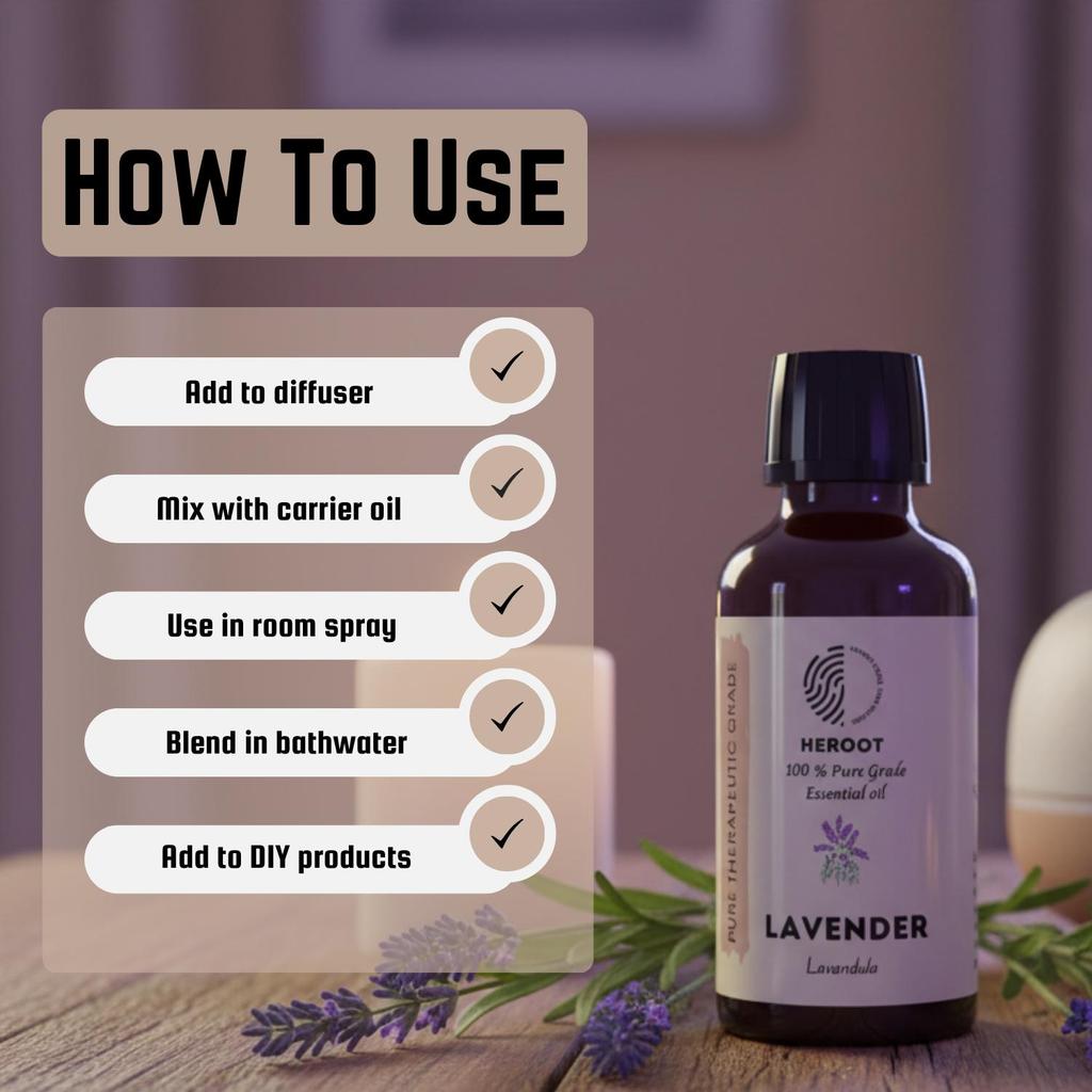 Ätherisches Lavendelöl – Reines Öl, Weiches blumig-kräuteriges Aroma, Natürlicher Duft