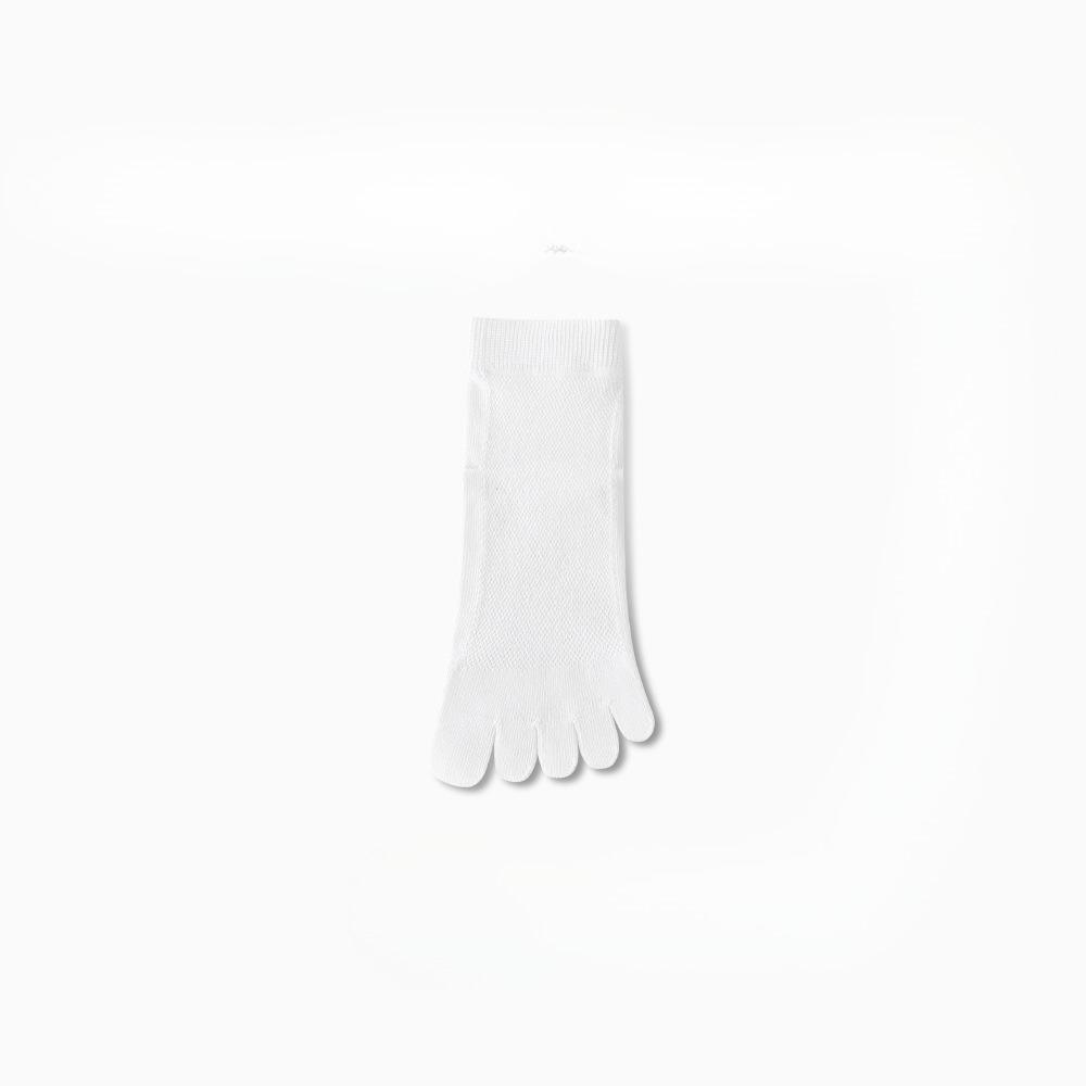 

Летние мужские носки с пятью пальцами, сетчатые дышащие однотонные носки средней длины, спортивные влагоотводящие и устойчивые к запаху модные повседневные носки 1 pair белый