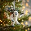 Big Foot Carrying Christmas Tree Hanging Ornament 2D Flat Acrylic Christmas Tree Ornaments for Holiday Home Party Decor