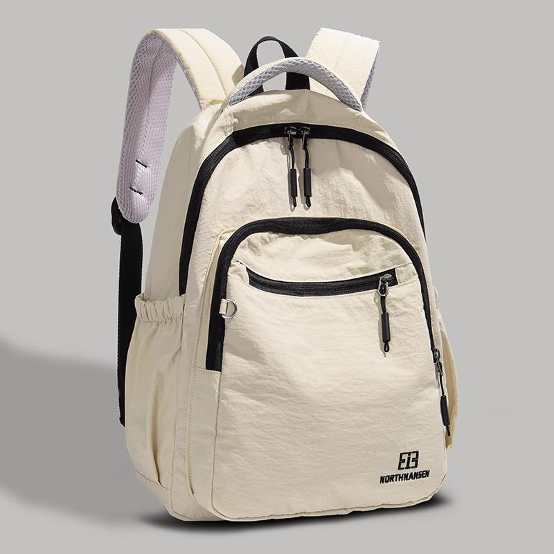 

Вместительный повседневный брызгозащищенный рюкзак новый легкий рюкзак студенческий школьный рюкзак дорожный рюкзак бежевый