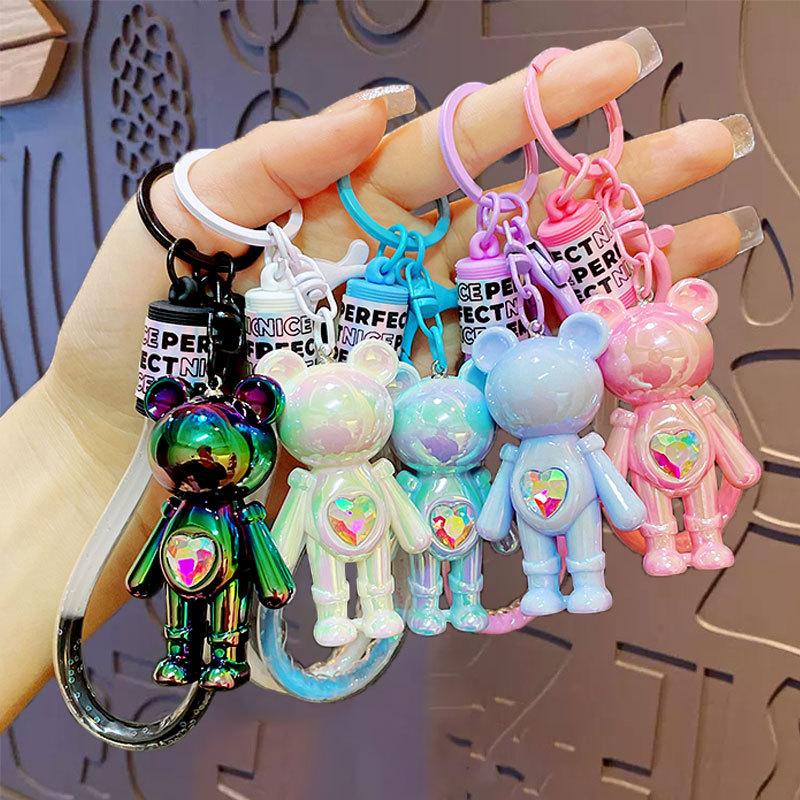 Cartoon Bunt Gelee Handseil Schnalle Herz Inspiration Bär Puppe Schlüsselanhänger Schultasche Auto Anhänger Kleines Geschenk