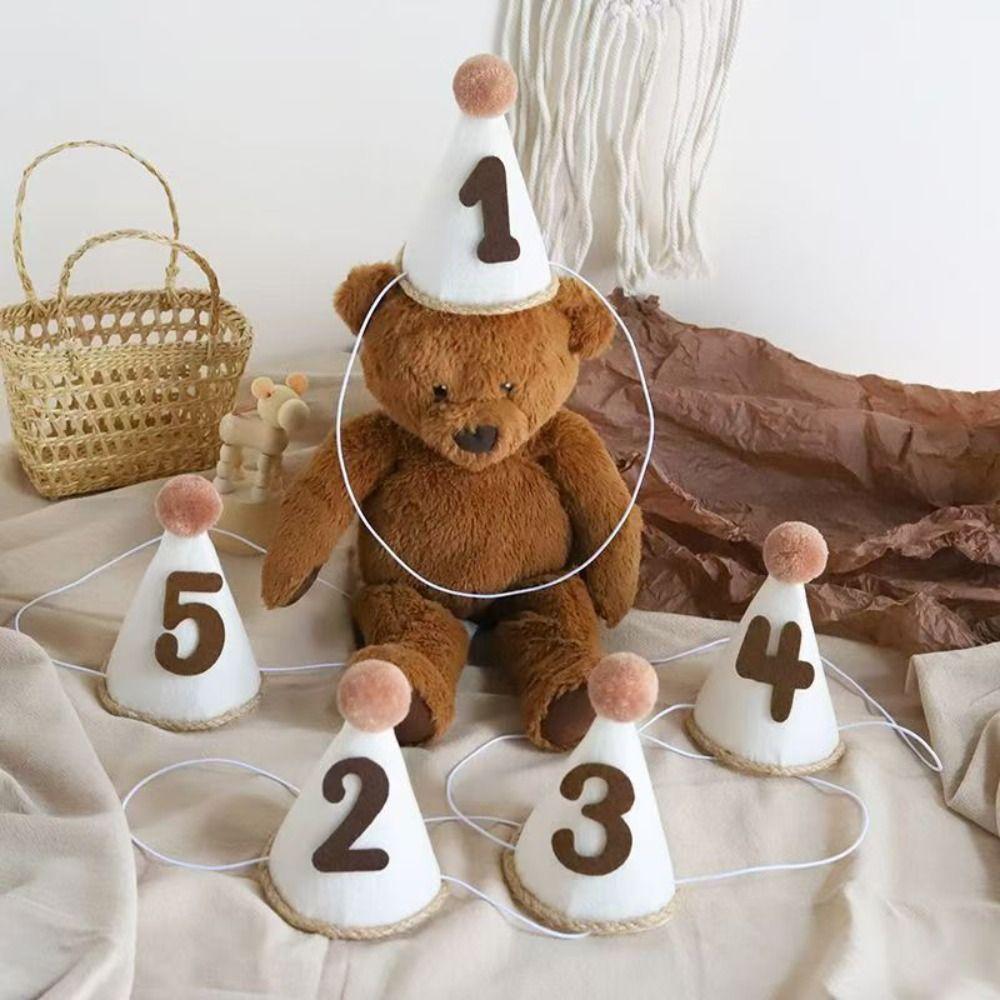 

Mini Kids Birthday Hat Number Hats Birthday Decoration Hat 1Pc Photo Props for Baby Boys Girls 4