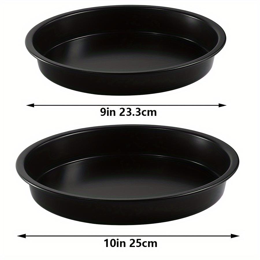 6/8/9/10in Deep Dish Pizza Pan with Pizza Cutter, Stainless Steel Black Nonstick Baking Sheet, Pie Pan, Baking Pan JXB