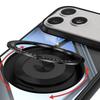 Coque de Protection - BOOLING - pour iPhone 17 Pro - Silicone PC avec Cercle Magnétique Rotatif - Noir