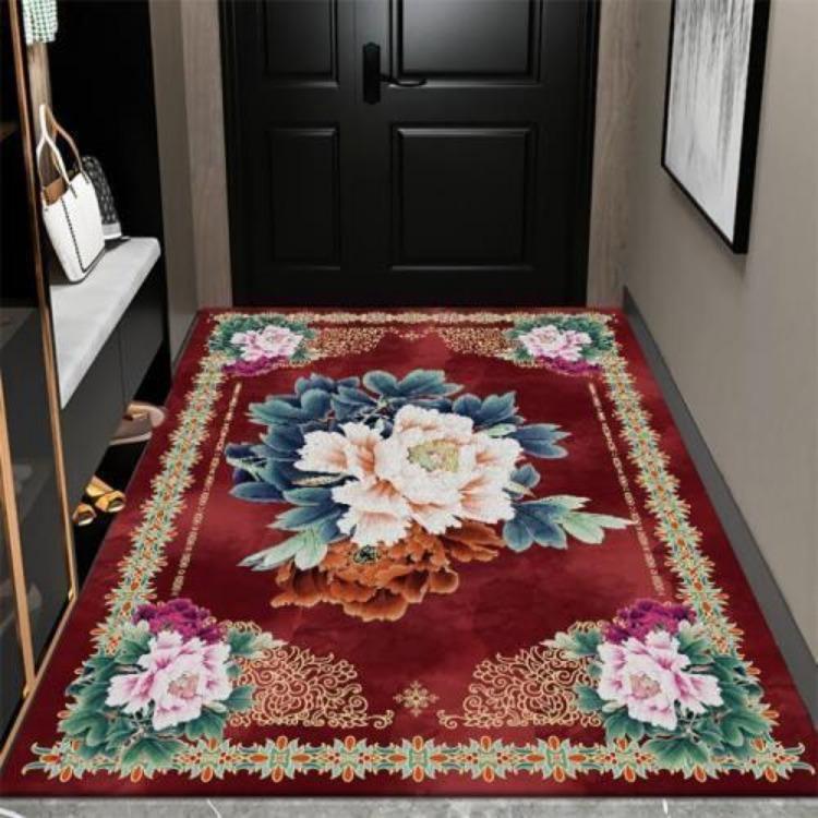 New Chinese Style Living Room Large Area Carpet Entrance Bedroom Carpet Anti Slip and Dirt Resistant