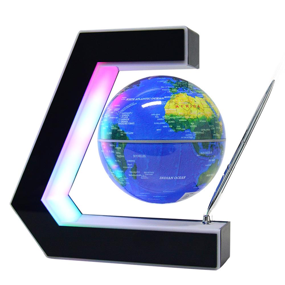 Luminous 3-Inch Magnetic Levitation Globe Ornament - Creative Tech Gift for Home or Office