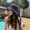 Stripe Knitted Bucket Hat Colorful Fisherman Hat Fashion Sunshade Basin Cap  Spring