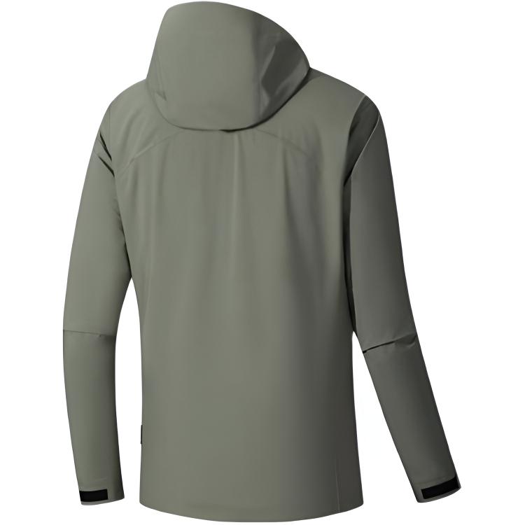 Anta Champion Hiking Series Solid Color Zipper Hooded Sports Waterproof Windproof Jacket Men Jackets 152540601-1