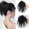 Synthetic Messy Hair Bun Claw Clip-in Hair Extensions Natural Grey Brown Claw Clip Bun Accessories For Everyday Wear