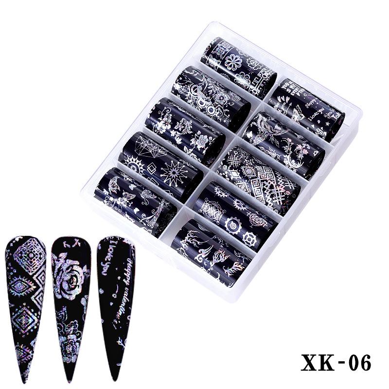 One Box Nail Art Supplies Transfer Sticker Starry Sky Paper Tibetan Colorful Laser Laser Nail Sticker