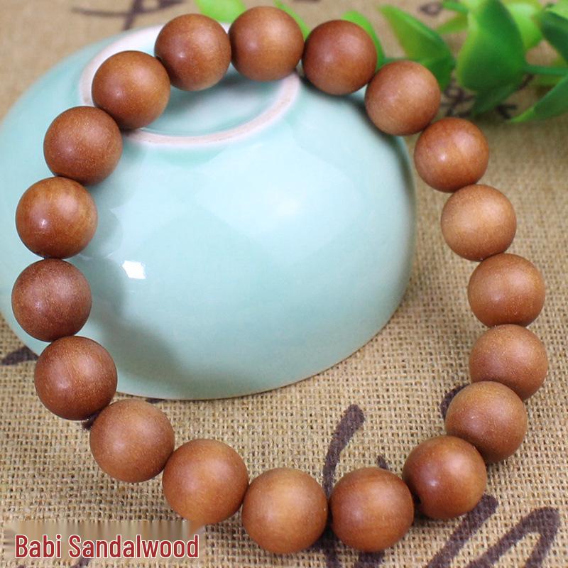 Sandalwood 10MM Single Loop Bracelets - Unisex Buddhist Beads Rosary Jewelry