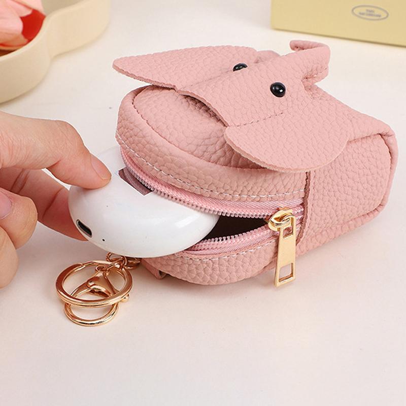 PU Leer Babyolifant Portemonneetje Dames Tas Hanger Creatieve Kaarthouder Opbergruimte Lippenstift Envelop Portemonnee met Rits