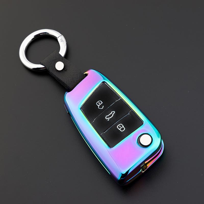 Fits Volkswagen New Passat 2017/18, Magotan B8, Tiguan L; Genuine Leather Car Key Cover