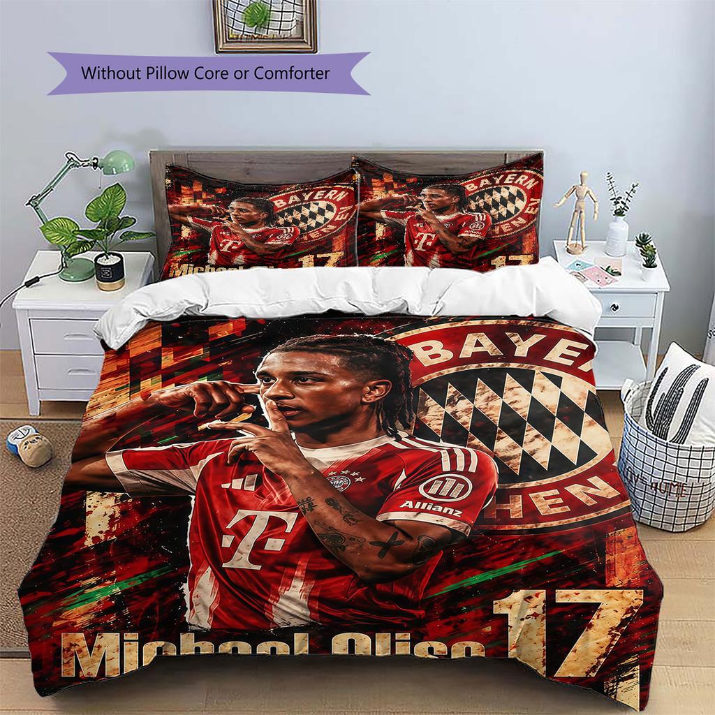 Ropa de cama con estampado de Michael Olise Decoración del hogar Regalo de cumpleaños (1 * funda nórdica + 2 * fundas de almohada, sin núcleo),artículos para fans.