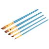 5Pcs Blue Nylon Hair Drawing Brush Art Painting Set Tool(flat)