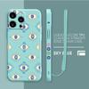 Custodia per Dolci Occhio Malvagio Blu e Oro Per iPhone 13 11 12 Pro Max 12 Mini X XR XS MAX SE 2020 7 8 6s Plus Silicone Quadrata Funda Capa