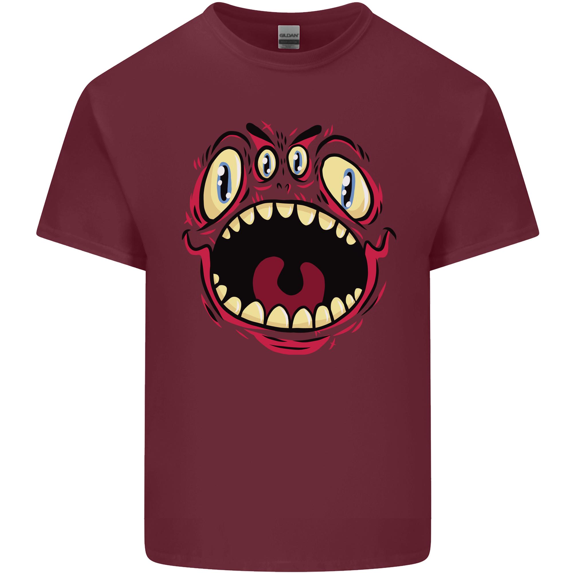 Four Eyed Scary Monster Halloween Unisexs Light Cotton TShirt S