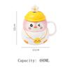 480ml Personalized Coffee Mug For Women Girls Cute Penguin Ceramic Mug With Spoon And Lid Lovers Birthday Thanksgiving Day Gifts