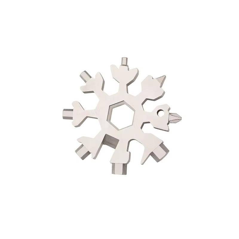 Snowflake Type 18-in-1 Multi-Function Wrench Lightweight Portable Repair Tool Alloy Octagonal Carry Anywhere Handyman Gear