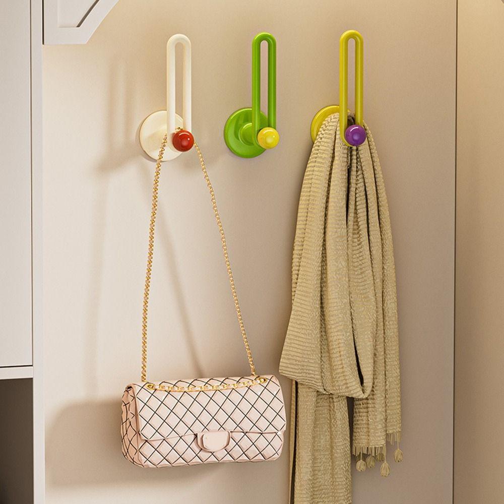2Pcs Wall Mounted L-Shape Hairband Storage Hook Punch Free Scrunchies Storage Rack  for Home