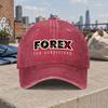 FOREX Printed Vintage Washed Baseball Cap Unisex Duckbill Hat Casual Street Style Gift